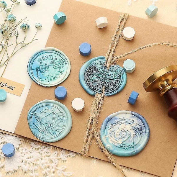 600pcs Sealing Wax Beads, With Tea Candles, Melting Spoon ,stamp, Wax Warmer, Envelopes And Metalli