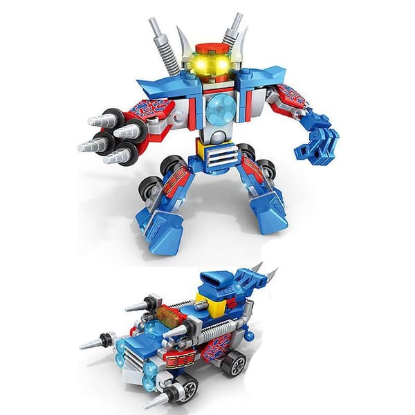 4 In 1 Small Particle Assembly Building Blocks King Kong Deformation Robot Small Particle Assembly Building Blocks