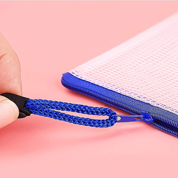 15 Pieces Zippered Folder Zipper Pocket A4 File Document Pockets With Zipper A4