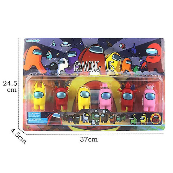 6Pcs/Set Among Us Action Figures Collection Dolls Toys Kids Birthday Gifts Decor B