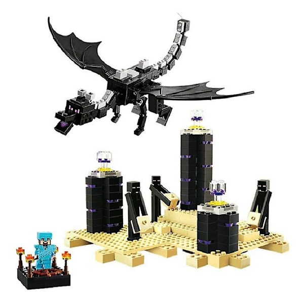Byggeklodser Ender Dragon Model Klodser Sæt Gaver Legetøj Til Børn Drenge Piger Træ