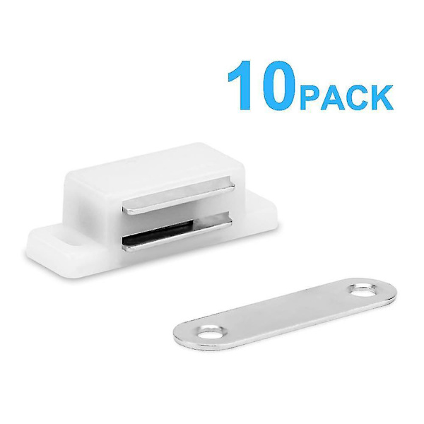 10x Magnetic Flycatcher In White  Magnetic Door Closer With A Holding Force Of 3-4kg  Set Of 10 Furniture Magnet Door Locks For Cabinet Doors Etc.