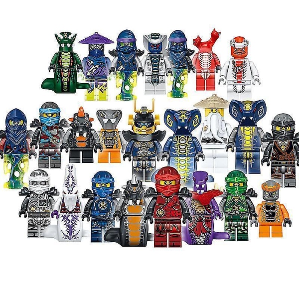 24 Pack Ninja Minifigures Set Kids Toys Action Figure Shinobi Mini Figures Birthday Party Gifts For Adults And Children Boys Girls