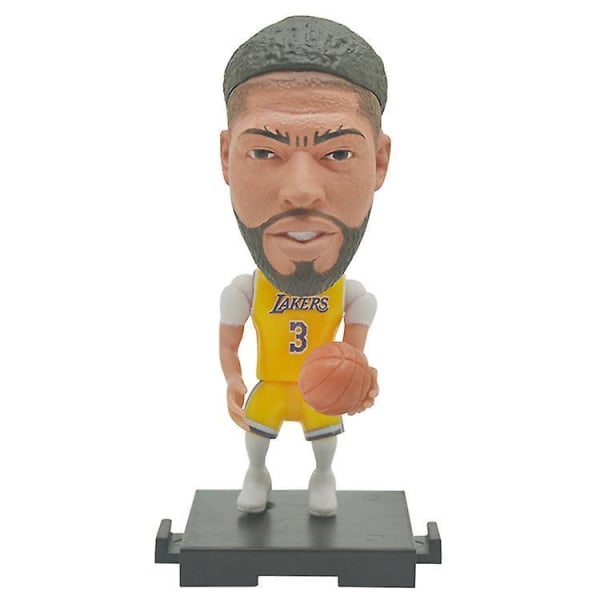 7cm Height Cartoon Style Nba Super Star Action Figures, Doll Toy Assembly, Optional Choice, Diy David 3 Golden