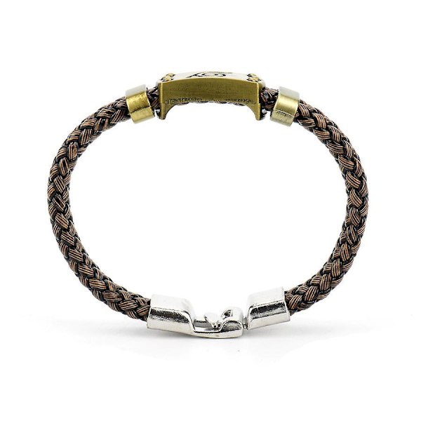 1mor Naruto Bracelet Konoha Leather Cord Woven Wristband Bracelet