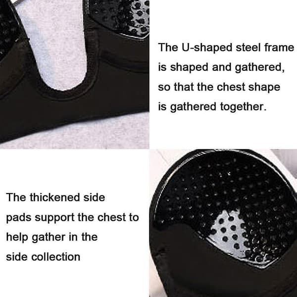 Push Up Strapless Sticky Adhesive Invisible Backless Bras Black Style 1