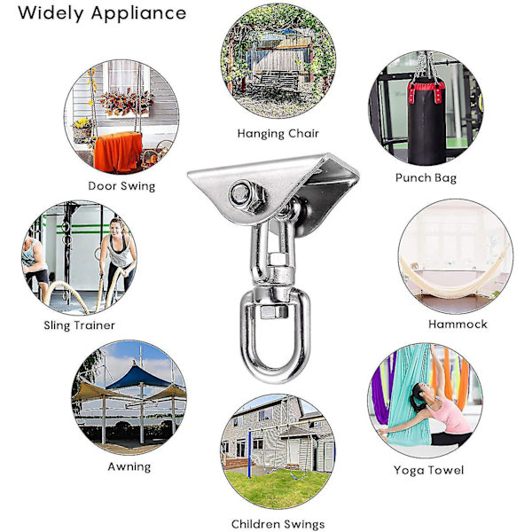 Innovative Ceiling Hook With 304 Stainless Steel 500kg Capacity 360 Rotation, Suspension For Concrete Wood Sets, Hanging Chair, Hanging Lamp, Hammock