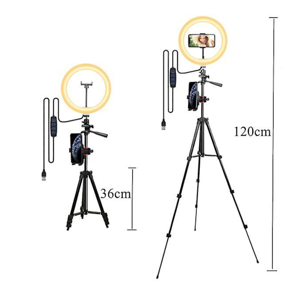 Ring Lamp Led Ring Light Selfie With Tripod Ring For Selfie Phone Video Photography Lighting A