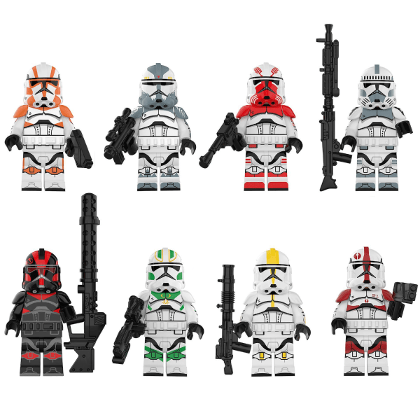 8pcs Star Wars Series Storm Clone Corps Guards Puzzle Building Block Toys