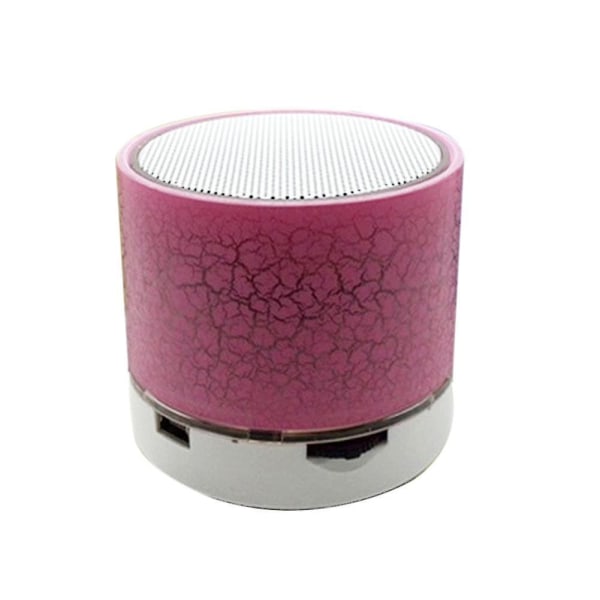 A9 Portable Crack Rechargeable Led Light Wireless Bluetooth-compatible Speaker Music Playe Pink