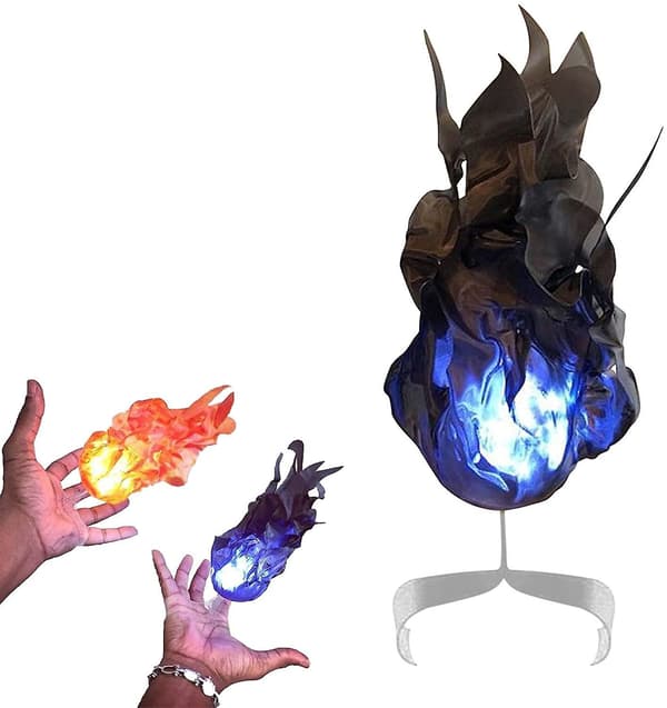 Gemdeck  Halloween Floating Fireball Prop, Luminous Floating Fireball Led Black