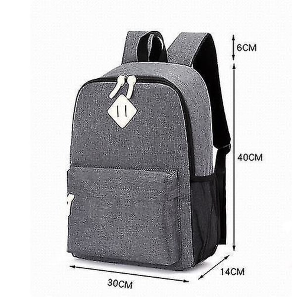 By  Lightweight Waterproof Leisure Backpack For Teen Boys And Girls School Bags With 14-15" Laptop Rucksack1pcs-black