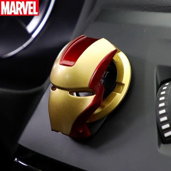 Marvel Avengers Ironman Bilmotor Tenningsstartknapp Deksel