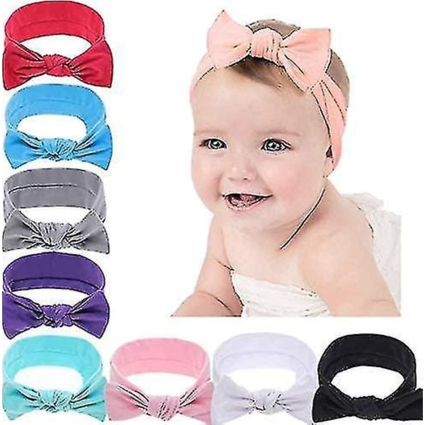 Baby Headband Hair Bands Kids Bow Headband For Girls Rabbit Ear Knot Headwear Turbans Cotton Princess Hair Accessories