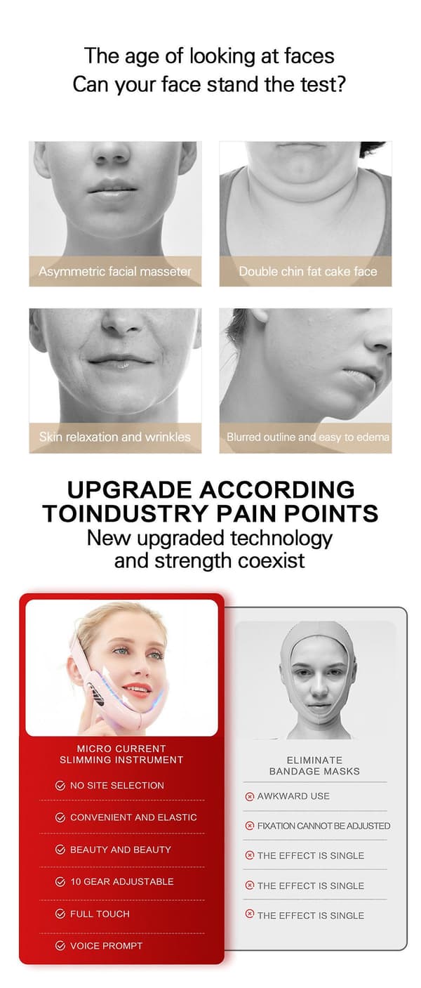 Electric Face Lifting And Slimming Device, Skin Rejuvenation Device(pink