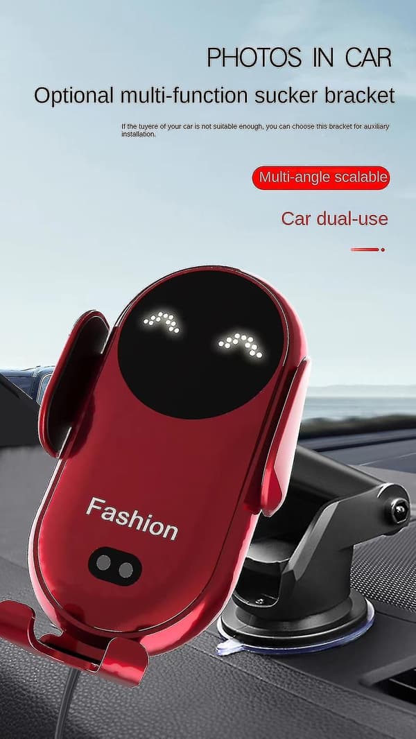 Smart Car Wireless Charger Mobile Phone Holder Automatic Sensor Car Holder Blue