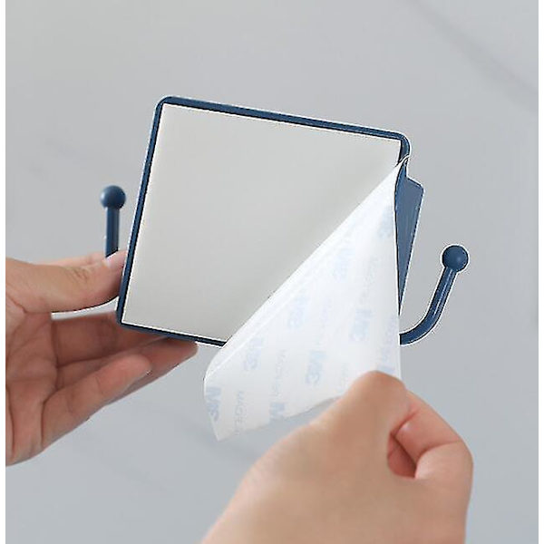 2pcs Wall Mounted Mobile Phone Holder Charging Stand Rack Shelf Self Adhesive Mounts Blue