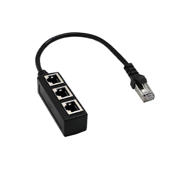 1 To 3 Rj45 Ethernet Lan Network Cable Splitter 3 Way Extender Adapter Connector