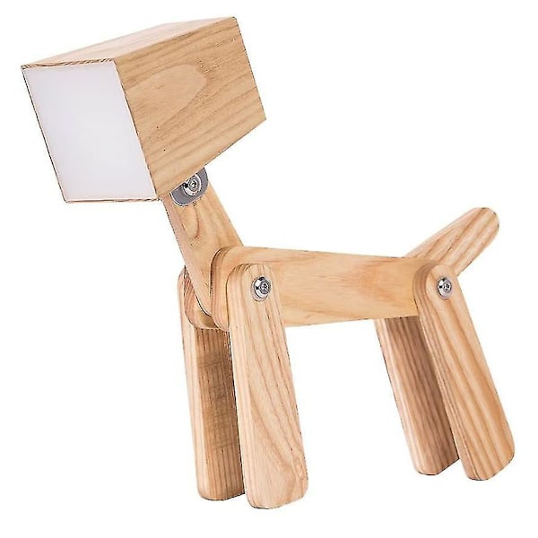 Modern Design Wooden Desk Lamp Led Animals Dog Lamp Dimmer Table Lamp