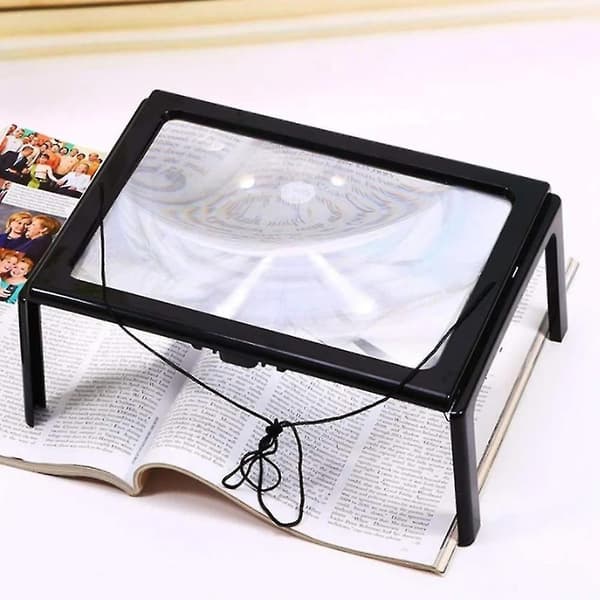 Reading Magnifier Full Page Optical Magnifying Foldable Led Desk Magnifying Glass