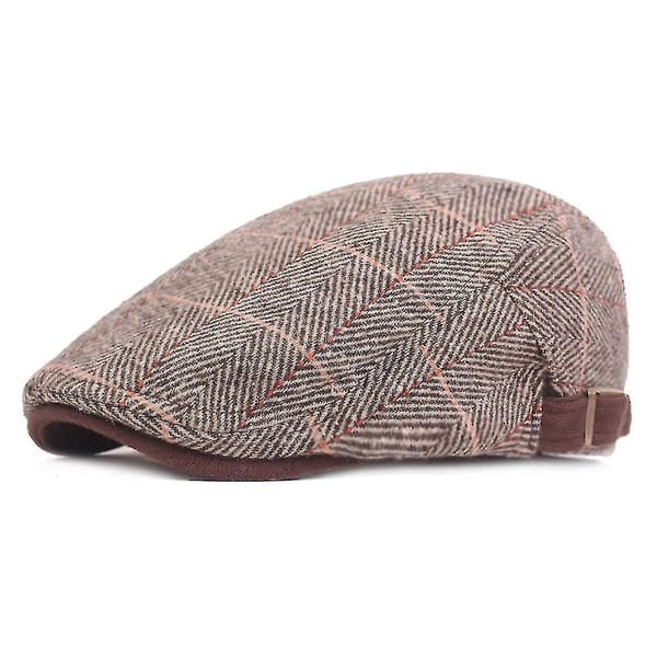 beret Autumn Winter Herringbone Flat Cap Woolen Hat Men Women