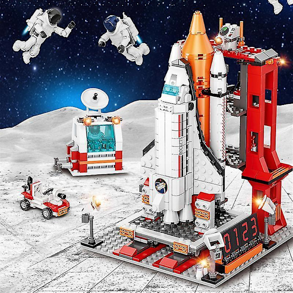 City Aerospace Rocket Launch Center Architecture Building Blocks Model Ideas Space Astronaut Figures Bricks Stem Toys For Kids426pcs No Box
