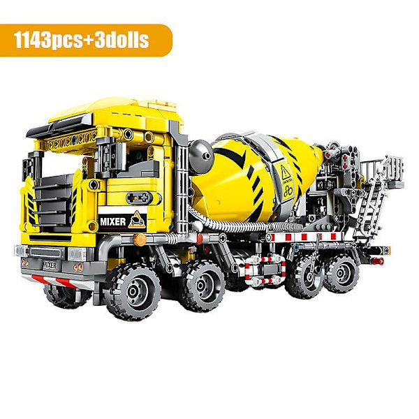 Sembo Construction Truck Mixer Crane Technical Building Blocks City Engineering Vehicles Cars Bricks Toys Gifts For Children Boymixer Truck