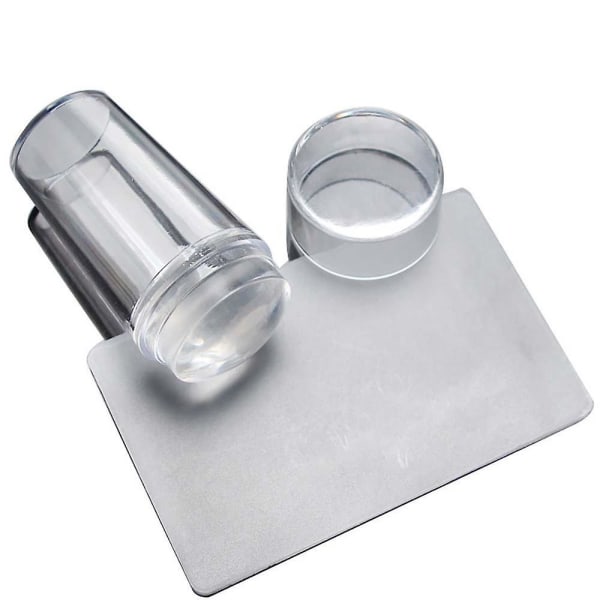 Transparent Jelly Nail Stamper Scraper Plate Manicure Art Tool Kit