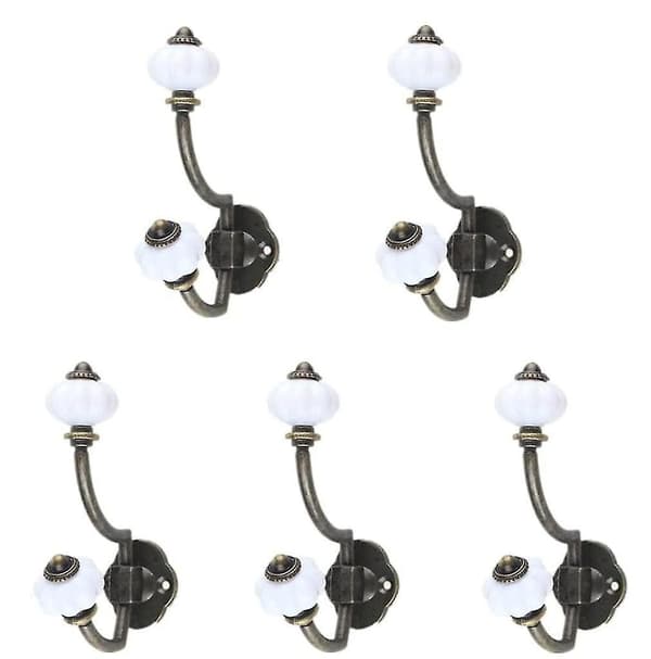 Coat Hooks Clothes Hooks Vintage Antique Hat Wall Mounted Hook 5 Pcs