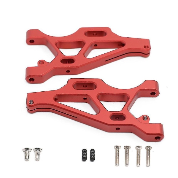 2pcs Metal Front Lower Suspension Arm Compatible With Arrma Mojave Rc Car,red