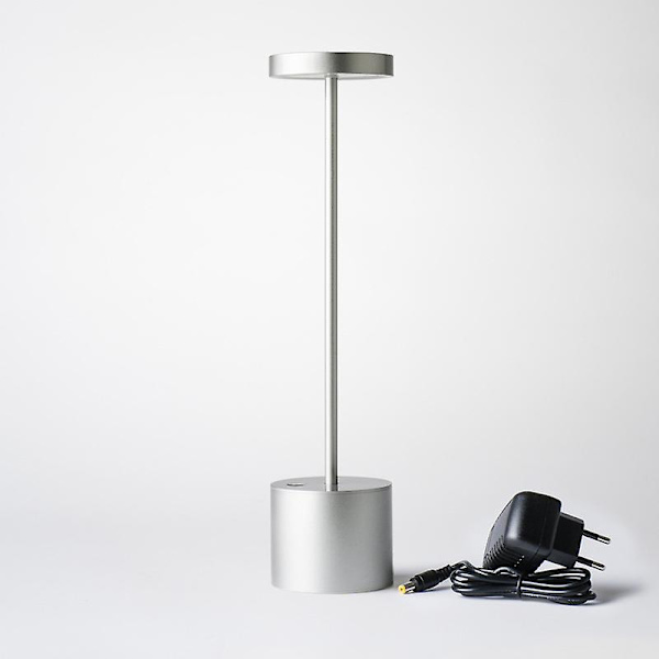 2022 New Cordless Table Lamp, 6000mah Rechargeable Battery, 2 Brightness Levels silver