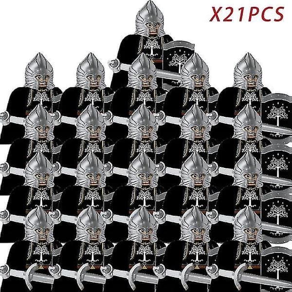 21pcs Classic Medieval Dwarf Warrior Building Blocks