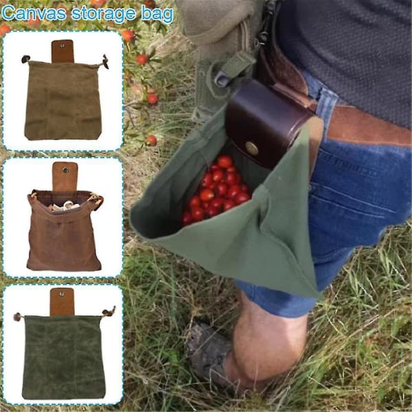 Canvas Fruit Picking Bag Canvas Garden Jungle Fruit Picking Bag Coffee