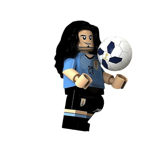 8pcs/set Football Figure Blocks Messi Cristiano Ronaldo Neymar De Bruyne Beckham Modric Cavani Blocks Toys
