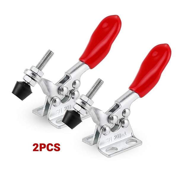 2/4pcs Horizontal Toggle Clamp Quick Release Toggle Clamp Set Gh-201a Woodworking Hand Tool Woodworking Fixed Clamp Tool 2pcs