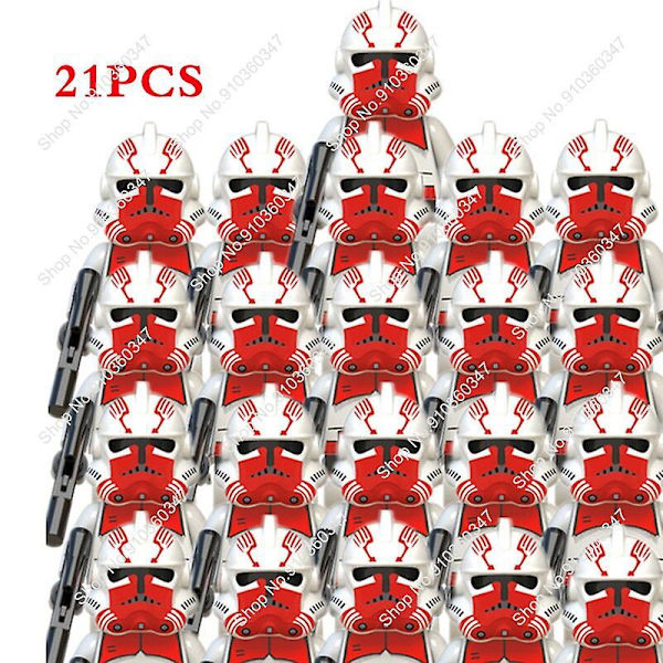 21 Pieces Of New Star Strom Wars Clone Trooper Compatible With 9488 Building Blocks Children's Toys