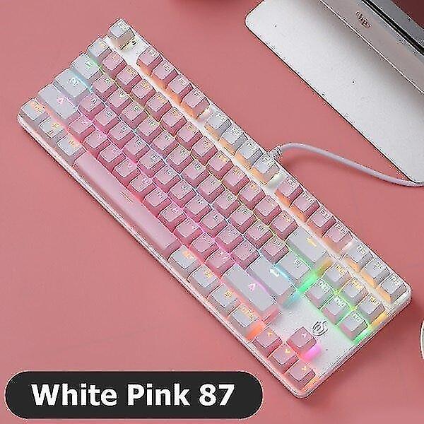 Qwert Blue Mechanical Usb Wired Mechanical Keyboard Mixed Backlight With Mixed Color