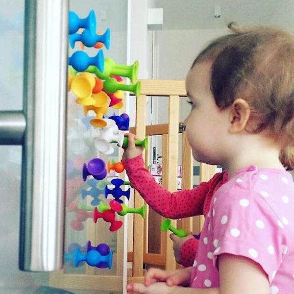 9/12/22/48pcs Soft Building Blocks kids DIY Pop squigz sucker Funny Silicone block Model Construction Toys Creative Gifts For Children Boy 48pcs