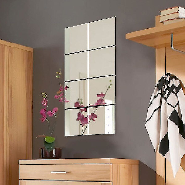16/32 Pieces Removable Acrylic Mirror Setting Wall Sticker Decal