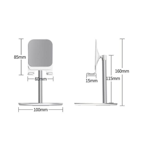 Metal Desktop Mobiltelefon Holder Lazy Ipad Tablet Computer An k1Silver