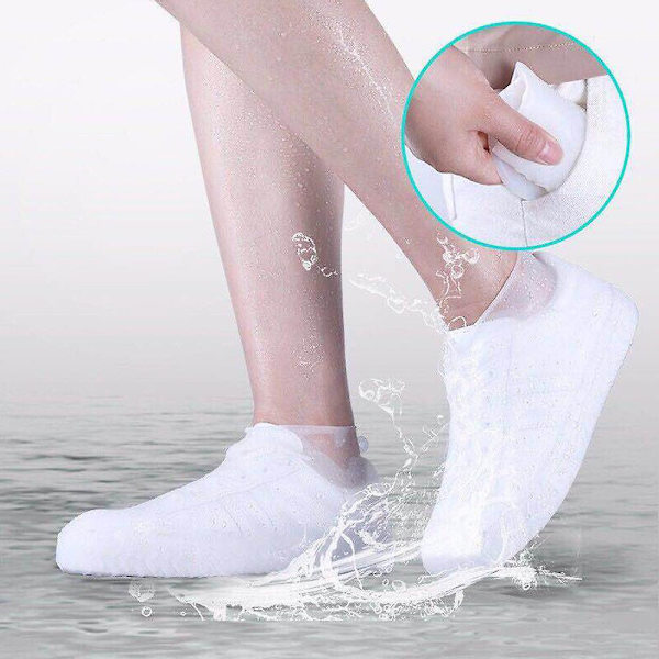 Silicone Waterproof Shoe Covers Reusable Rain Shoe Covers BULE S