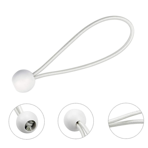Udendørs teltstropper, elastiske gummibånd med kugle, presenningsfiksering A (50 stk.)