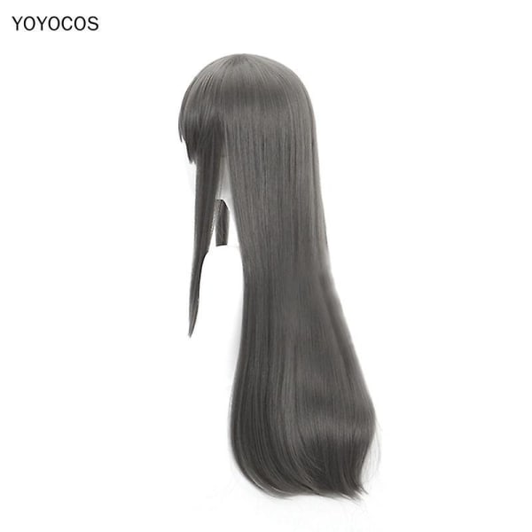 Sakurajima Mai Cosplay Wigs Rascal Does Not Dream Of Bunny Girl Senpai Gray Long Straight Hair Heat Resistant Hair