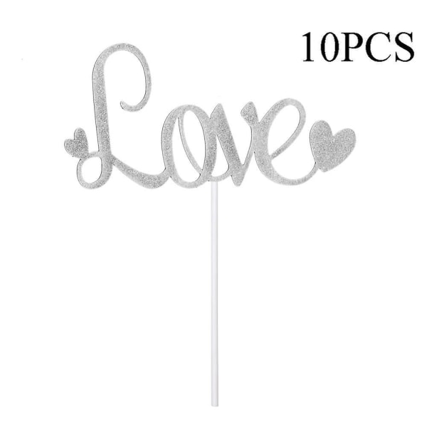 10pcs Glitter Cardstock Happy Birthday Cake Topper Bling Decoration Baby Shower Kids Birthday Party Favor Wedding Dessert Decor 18