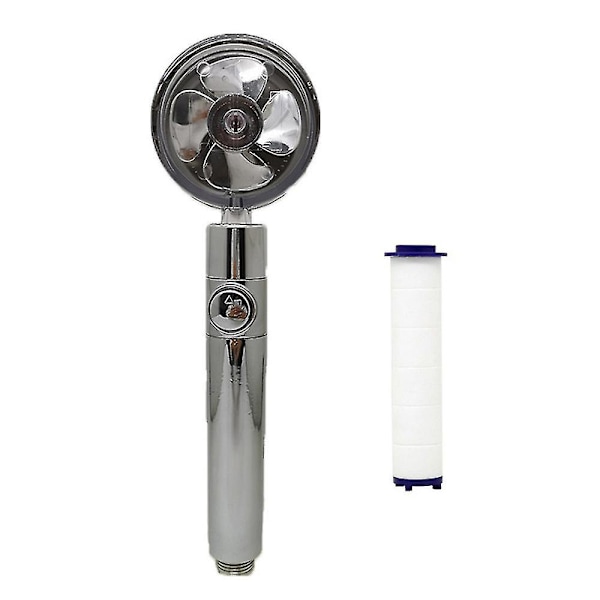 High-pressure Shower Head Water Saving Hand Spray Shower Bathroom Silver