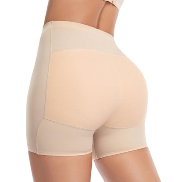 Butt Lifter Panties Seamless Padded Underwear Women Butt Pads High Waist Tummy Control Shapewear BEIGE M