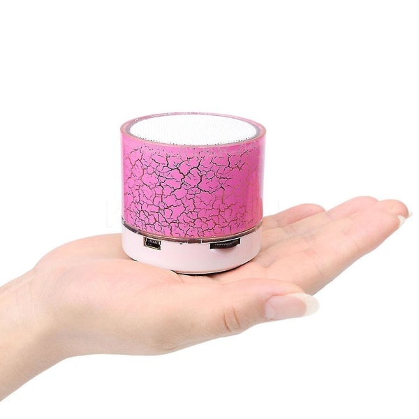 A9 Portable Crack Rechargeable Led Light Wireless Bluetooth-compatible Speaker Music Playe Black