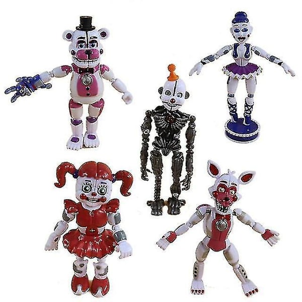 5 kpl/setti Animehahmo Söpö Five Night At Freddy Fnaf Tytöt Bonnie Karhu Foxy PVC Malli Toimintahahmo Freddy Lelut Lasten Lahjat