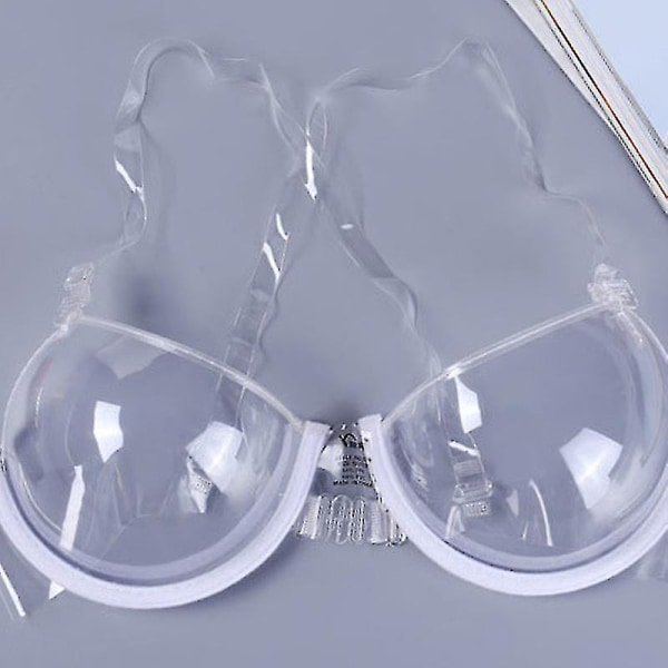 Sexy Women 3/4 Cup Transparent Clear Push Up Bra Ultra-thin Strap Invisible Bras Underwear 40