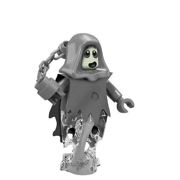 8pcs Halloween Vampire Pumpkin Man Werewolf Skull Children Assembled Building Block Minifigure Toy